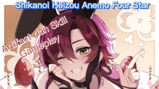 Genshin Impact INDO - Pembahasan Shikanoi Heizou Anemo Four Star mengenai Artifact &Skill + Gameplay