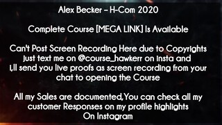 Alex Becker course  H-Com 2020 download