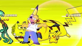 AN Mugen Request #1987: Spongebob & Pikachu VS Homer Simpson & Scorpion