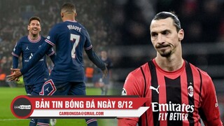 Bản tin Bóng Đá ngày 8/12 | PSG hủy diệt Brugge; Milan chia tay Champions League với vị trí bét bảng