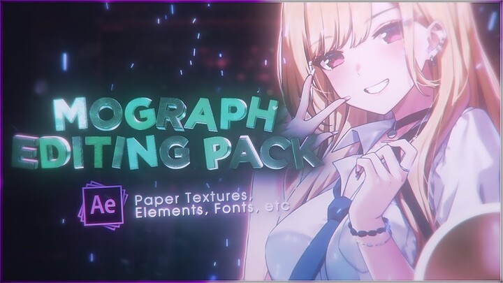 MOGRAPH & CANDY STYLE EDITING PACK | FREE Aesthetic Edting Pack (Fonts,Paper Textures, Elements,etc)