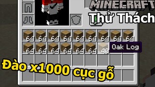 Thử thách MINECRAFT:Tôi đã đào 1000 cục gỗ trong chế độ sinh tồn|MINECRAFT GainG