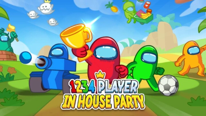 MINIGAMES Tournament 1234 Player in House Party - Among Us Gameplay App IOS