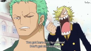 one piece Zoro and sanji funny moments English sub