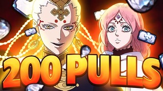 THE MOST INSANE 200 PULLS EVER ON A GACHA GAME!! WOW!! FANA AND LICHT SUMMONS | Black Clover Mobile