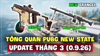 TỔNG QUAN NEW STATE UPDATE THÁNG 3: VECTOR 45 VIÊN, SÚNG MỚI MG3, ERANGEL NÂNG CẤP ! Nam Art