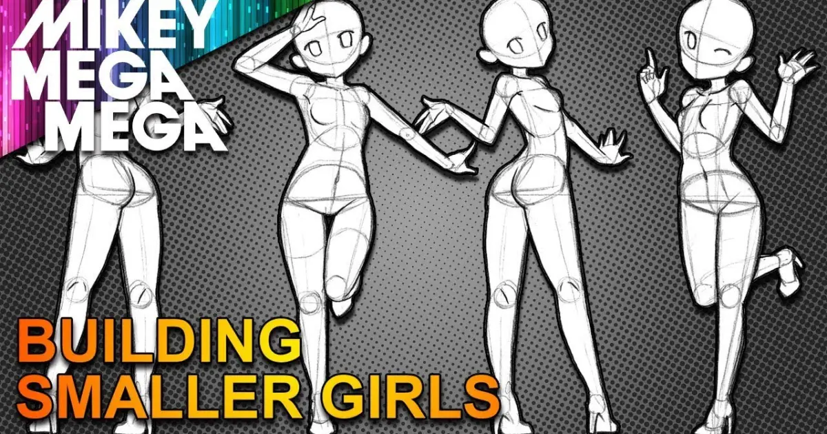 CUTE ANIME GIRL POSES FROM BASIC SHAPES (How To Draw) - Bilibili
