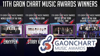 11th GAONCHART MUSIC AWARDS 2021 Winners | Gaon Music Awards 2021