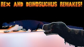 THE DEINOSUCHUS REMODEL + REX REMAKE ANIMATIONS! | Dinosaur Simulator