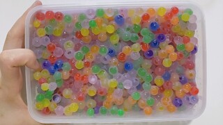 [Thủ công] Chơi slime màu tím khoai môn mix hạt nở bảy sắc cầu vồng