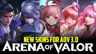 15 NEW UPCOMING SKINS WITH AOV 3.0 | Arena of Valor | LiênQuânMobile | 傳說對決 | 펜타스톰 | 伝説対決