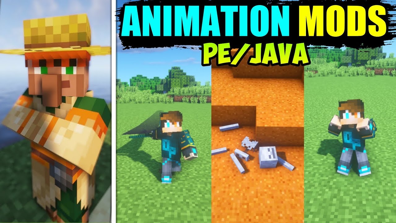Top 6 Mobs ANIMATION Mods | Player animation mod minecraft | Top 6 Mods  Hindi - Bilibili