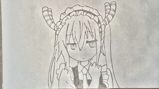 menggambar tohru sang dragon maid🙌✨