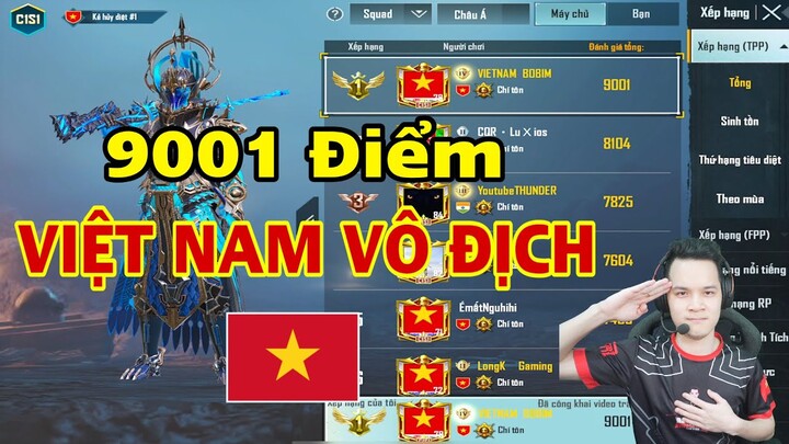 PUBG Mobile - Hành Trình Mang Lá Cờ VIỆT NAM Lên Đỉnh Toàn Bộ Sever Quốc Tế 9001 Điểm