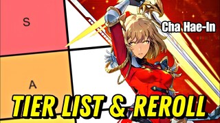 AKHIRNYA RILIS GLOBAL! NEW CHARACTER CHA HAE IN, TIER LIST GLOBAL & REROLL GUIDE - SOLO LEVELING