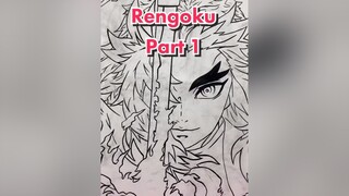 Pt. 1 sketch/outline demonslayer fypシ rengoku anime art