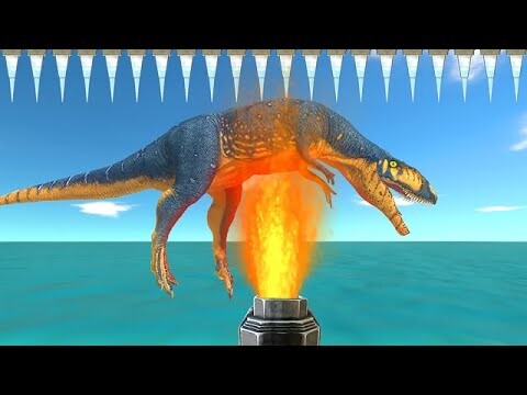 Jet Turbine Throws Units on Spikes - Animal Revolt Battle Simulator