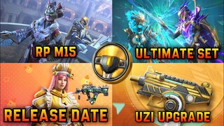 ROYAL PASS M15 | 2 MYTHIC SET | ULTIMATE SET | RELEASE DATES | DODGE SPIN | UZI CRATE | SUPPLY CRATE