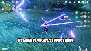 Genshin Impact Musoujin Gorge Swords Unlock Guide - Luxurious Chest Reward