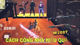 [Free Fire] Solo Squad, Hai Khẩu ShotGun, Di Chuyển Nghe Tiếng Chân, Công Nhà Hiệu Quả, 22Kill Top1