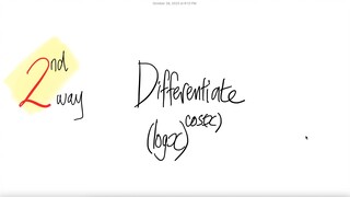 2nd way: trig differentiate (log(x))^cos(x)