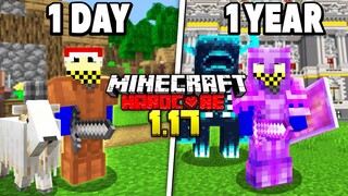 I Survived 1 YEAR ALONE in 1.17 Minecraft Hardcore...
