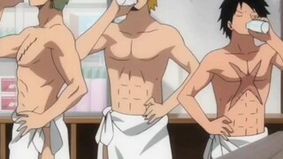 Sanji,Zoro, Luffy Drinking Milk🤭