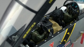 โมเดลเครื่องบินรบ Tamiya F-14D "Tomcat" จัดแสดงเสร็จแล้ว