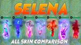 Selena All Skin MLBB Comparison 2022 Edition