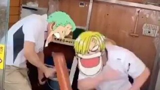 kekocakan zoro,sanji,luffy