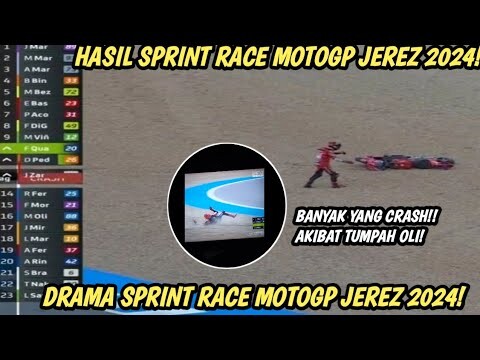 BANYAK YANG CRASH DI SPRINT RACE! SPRINT RACE MOTOGP JEREZ 2024 || SPRINT RACE MOTOGP SPANYOL 2024