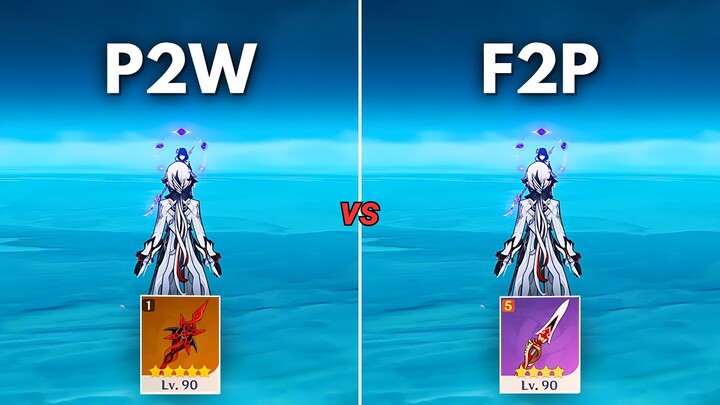 How Much is the Difference?? F2P vs P2P Arlechino!! [ Genshin Impact ]