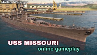 Modern Warships: USS MISSOURI in Action. online match gameplay