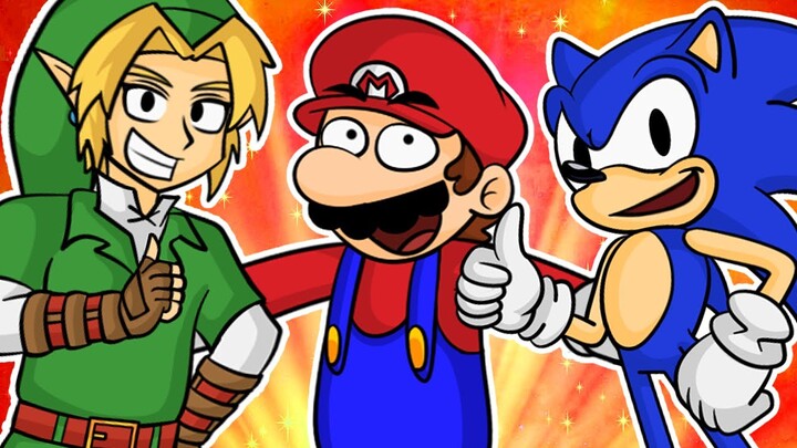 Funny Mario Crossover Animation Compilation - Zelda, Smash Bros, Sonic, Pokemon, Friday Night Funkin