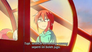 Kobayashi: "Tapi, sesekali bersenang-senang seperti ini boleh juga. Tapi pinganggku sakit."