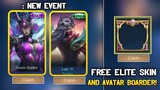 FREE ELITE SKIN AND MYTHICAL BOARDER 2021 NEW EVENT MOBILE LEGENDS BANG