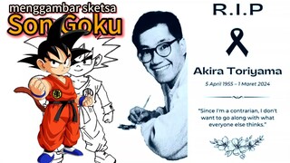 Menggambar Son Goku dan membuatnya bergerak.[RIP Akira Toriyama].