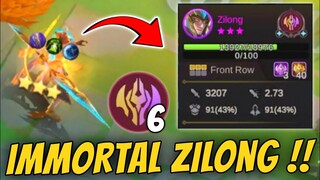 HYPER ZILONG IMMORTAL FULL STACKS !! 3207 DAMAGE !! MAGIC CHESS MOBILE LEGENDS