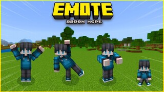 ADDON EMOTE LEBIH BANYAK MCPE TERBARU | WORK 1.17+ KEREN PARAH!🔥