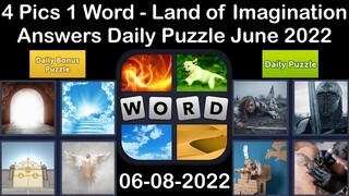 4 Pics 1 Word - Land of Imagination - 08 June 2022 - Answer Daily Puzzle + Bonus Puzzle