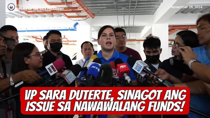 SINAGOT NA NI VP SARA DUTERTE ANG TANONG TUNGKOL SA NAWAWALANG FUNDS!