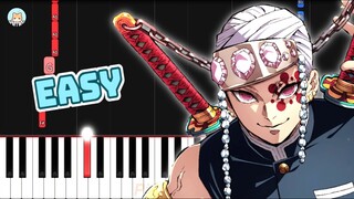 Demon Slayer Season 2 OP 2 - "Zankyou Zanka" - EASY Piano Tutorial & Sheet Music