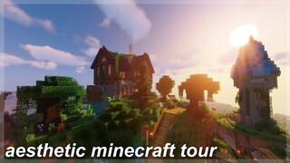 Aesthetic Minecraft World Tour | from minecraft longplay