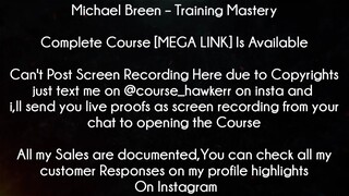 Michael Breen Course Training Mastery download