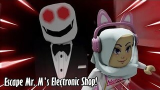 Penjualnya kok Seram?!! Escape Mr  M's Electronic Shop! SCARY OBBY ROBLOX