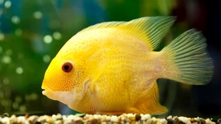 ikan hias air tawar cichlid gold severum