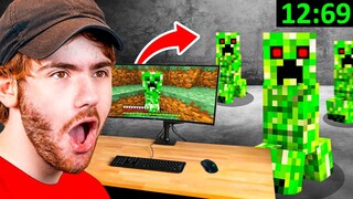 Sapnap Tries Speedrunning Minecraft While Creepers Explode IRL...