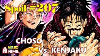 [Spoil Jujutsu Kaisen 207]. Choso đánh lén Kenjaku, Yuki nhận toàn bộ sát thương