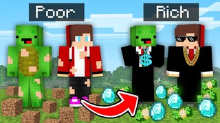 JJ and Mikey from POOR to RICH in Minecraft - Maizen