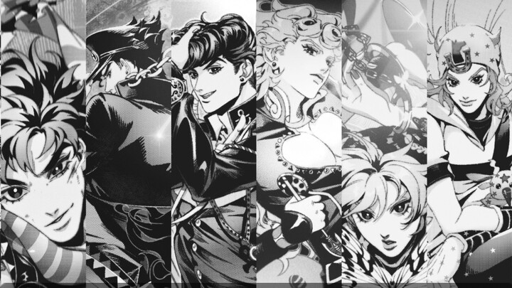 【JOJO! ! Bu Fanfanyou】1-8 Koleksi pemutaran ulang proses ilustrasi hitam putih JOJO~~berkembang biak